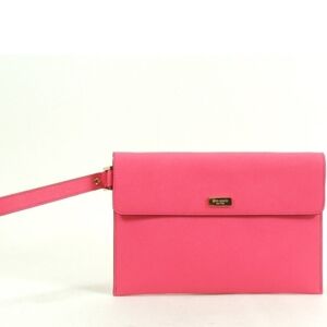 KS-Newbury Lane Molly Envelope Wristlet-Clutch & Dust Bag (Bazooka 💗🩷 Pink)